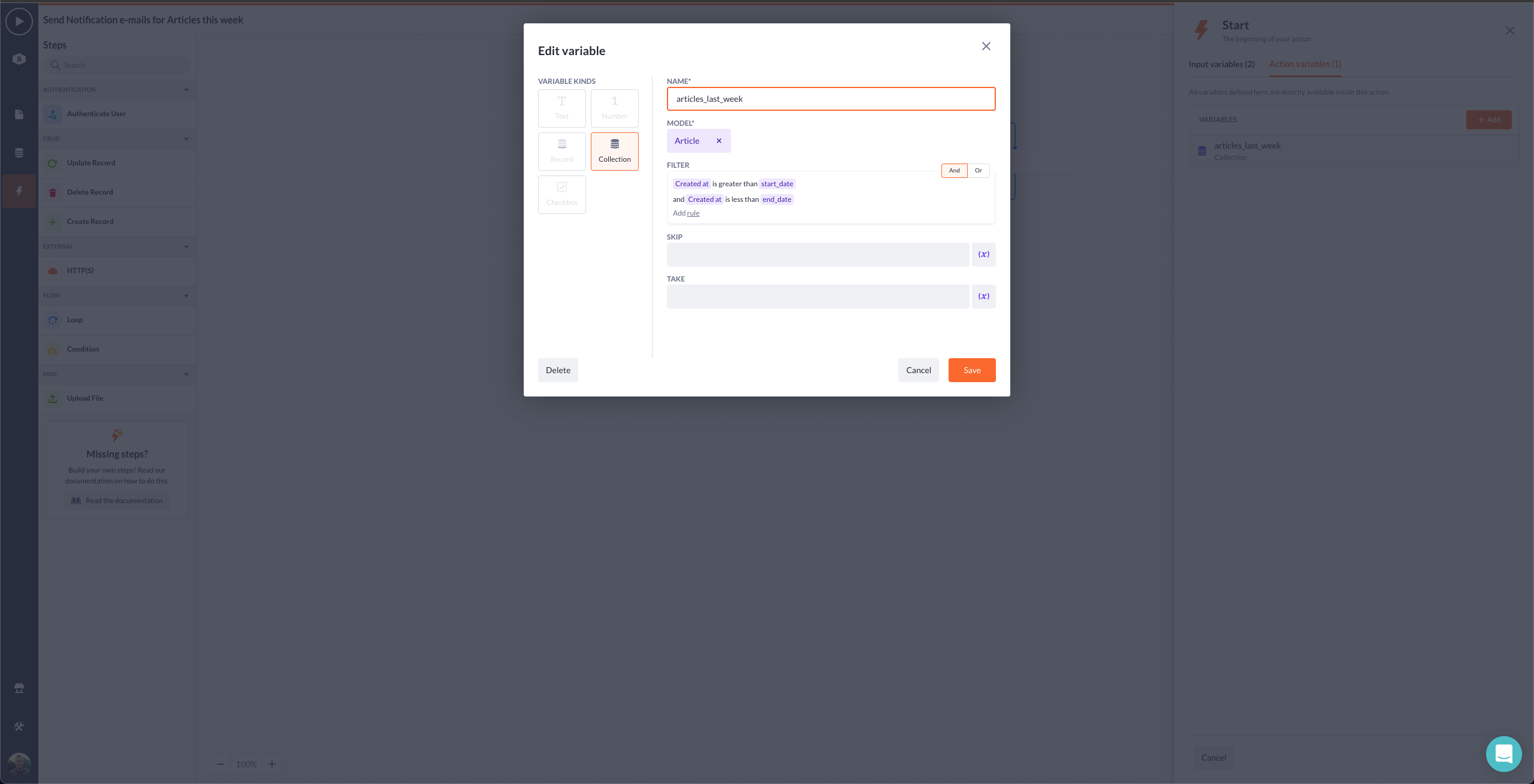 screenshot of Betty Blocks